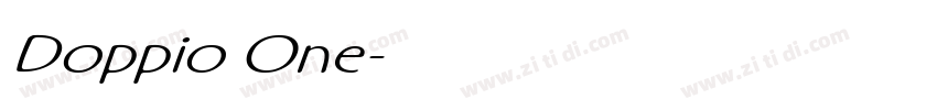 Doppio One字体转换